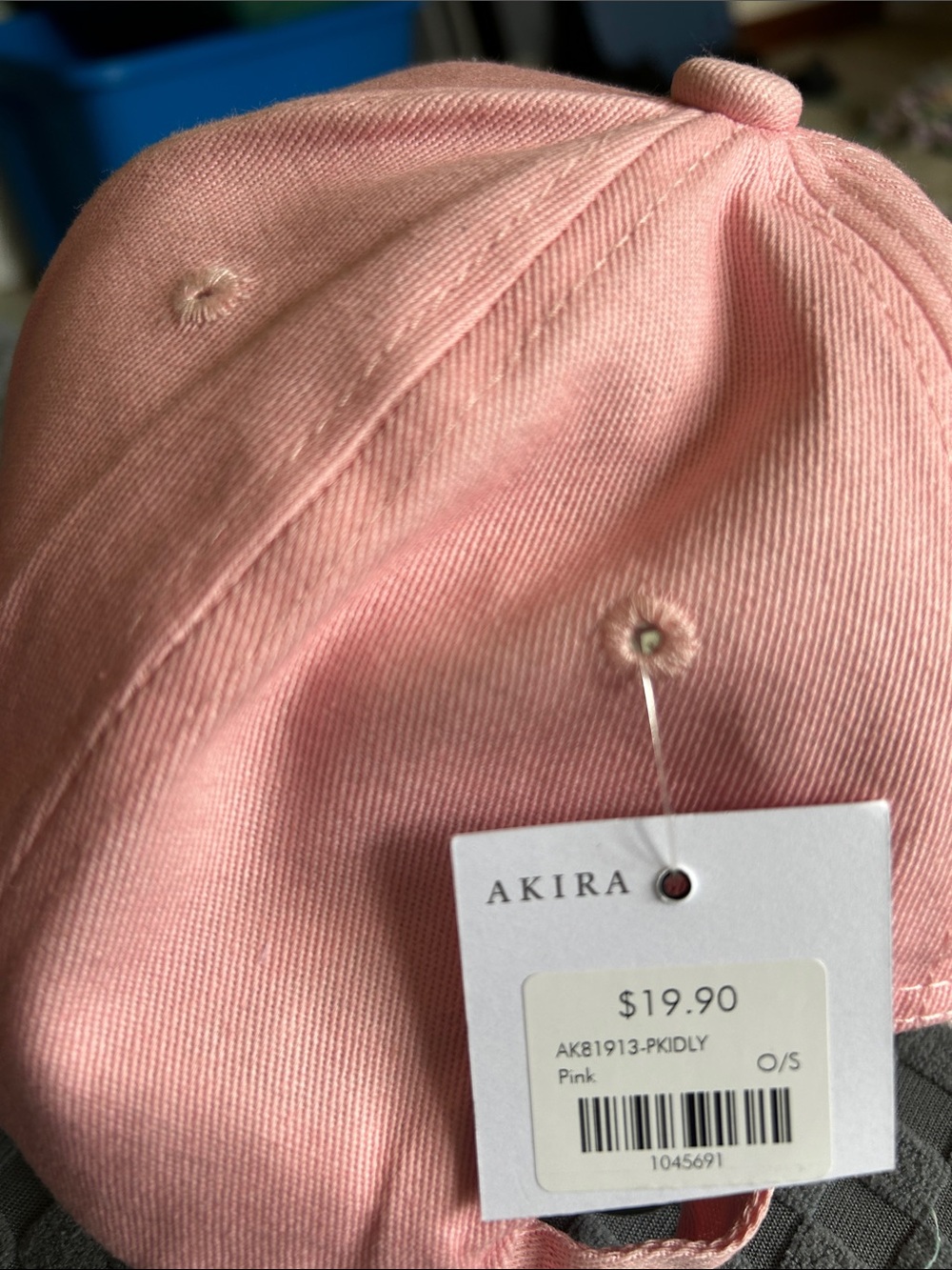 AKIRA Pink Cap w/White Embroidered “I DIDN’T LIKE YOU I WAS JUST BORED” NWT - Picture 4 of 5